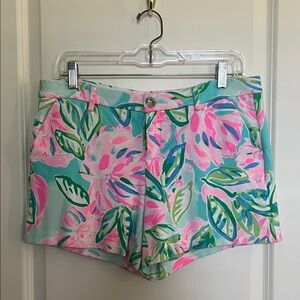 Lilly Pulitzer Callahan Pink and Green Floral Women's Shorts